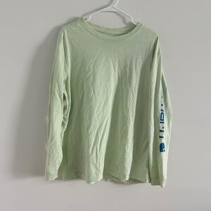 Carhartt Mint Green Long Sleeve Shirt with Navy Logo